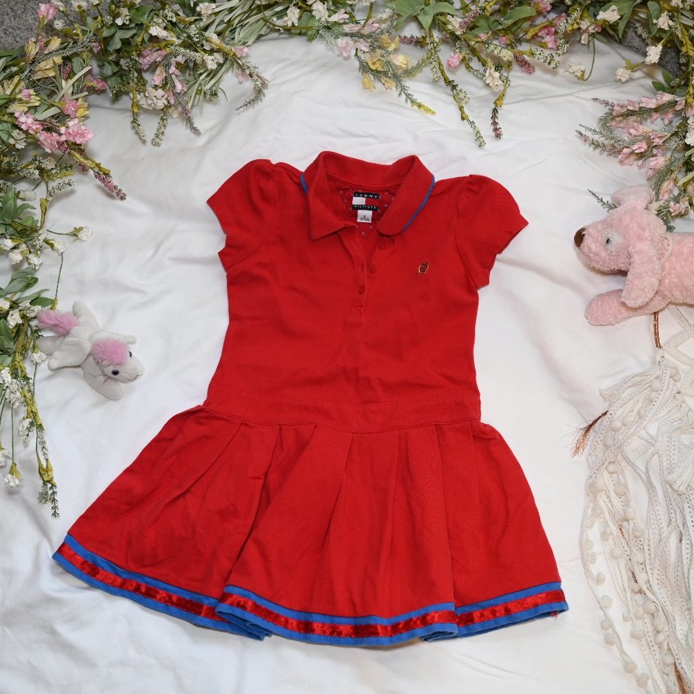 Kids Tommy Hilfiger Red Polo Dress